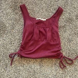 Liberty Love maroon crop top.